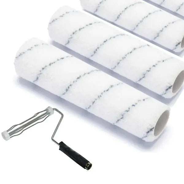 Paint roller with white nap covers for Solvent Resistant Rollers and Sleeves product