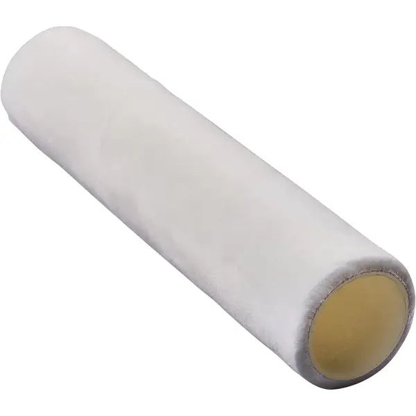 White paint roller sleeve with yellow foam core for Solvent Resistant Rollers and Sleeves