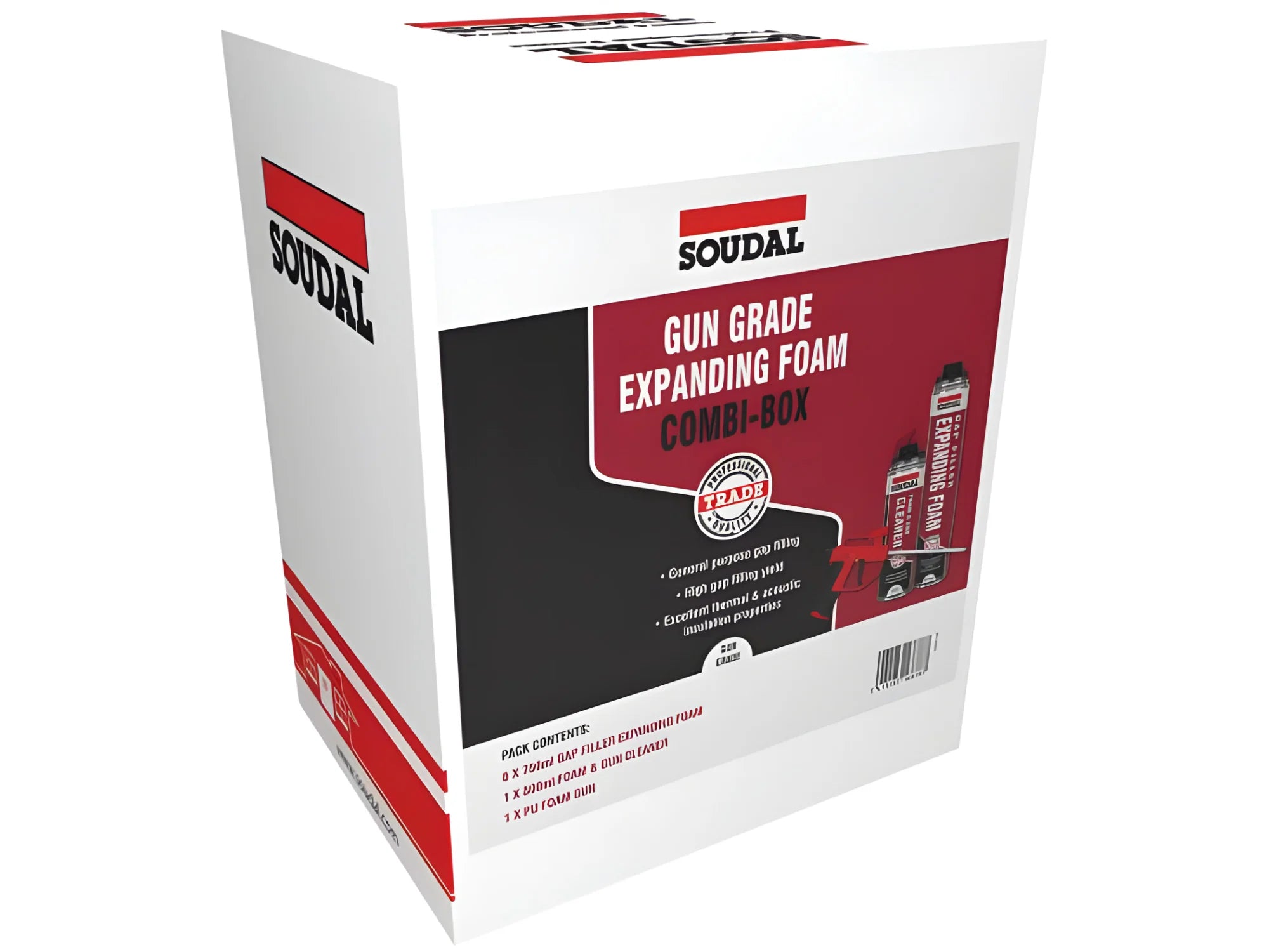Soudal Soudafoam Gap Filler Gun Grade Combi-box Applicator Soudal Adhesive, Expanding Foam, gap filler, gap filling,