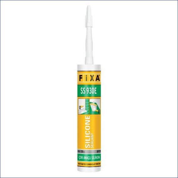 Silicone based, multi-purpose, single component (acetoxy) sealant which is cured with the moisture in the air. Can be used indoor and outdoor.