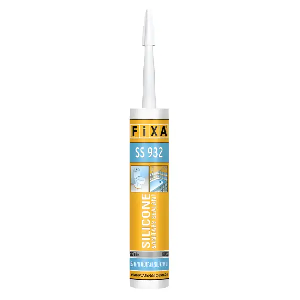 White silicone sealant tube SS 932 suitable for various sealing applications