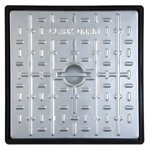 Square metal drain cover for SumpFlush Chamber Access Cover installation and maintenance