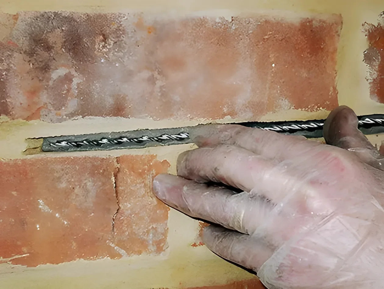 Super Spiro Crack Stitching Bars Masonry Repair Cementitious Grout, crack Sticking Grout, Crack Stitching, cracked