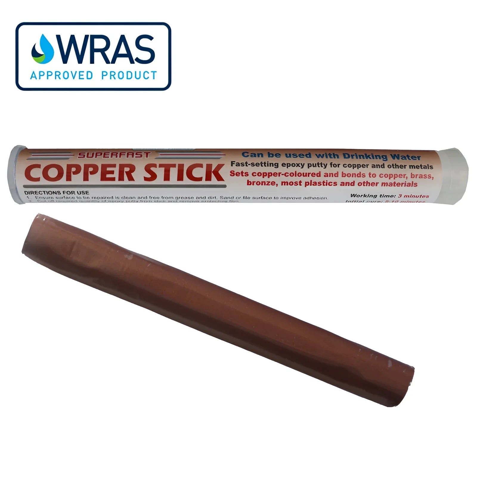 Superfast Copper Epoxy Putty Stick Sylmasta Epoxy Putty Stick, Superfast Copper, Sylmasta Metal Repair, WRAS