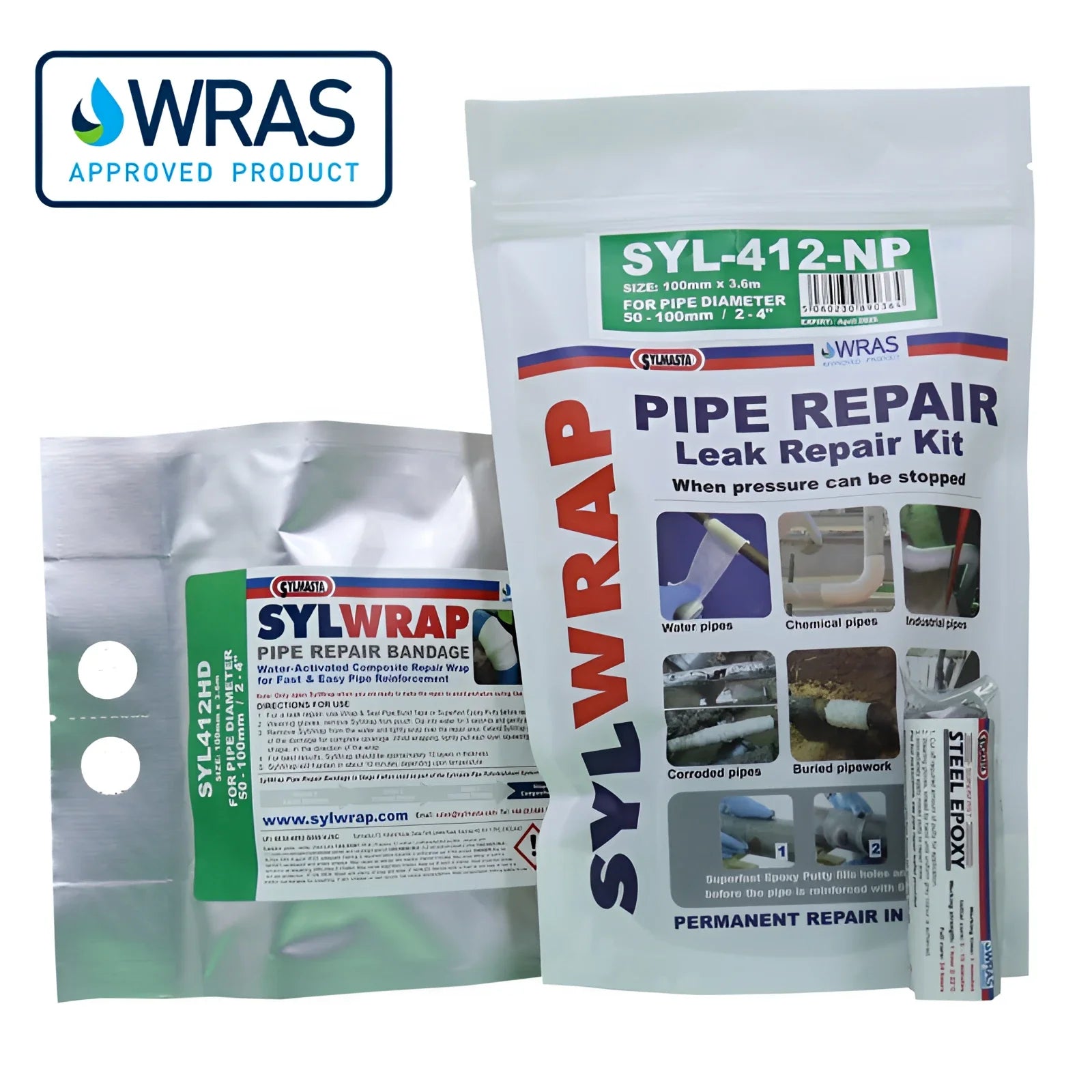 SylWrap Standard Pipe Repair Kit Sylmasta Pipe, Repair Kit, Standard, Sylmasta Metal Repair, SylWrap