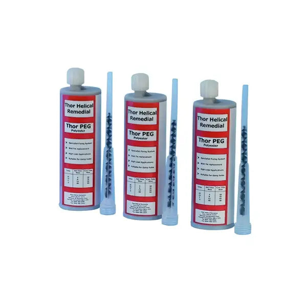 Thor Helical Remedial Polyester Grout Strength Helical Adhesive, gap filler, gap filling, gap sealant, Grouts and Resins