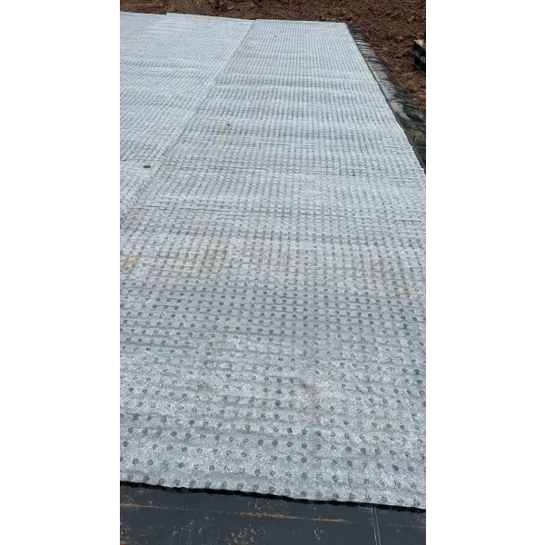 Gray textured interlocking paving grid featured in Triton CM20 Geotextile Membrane