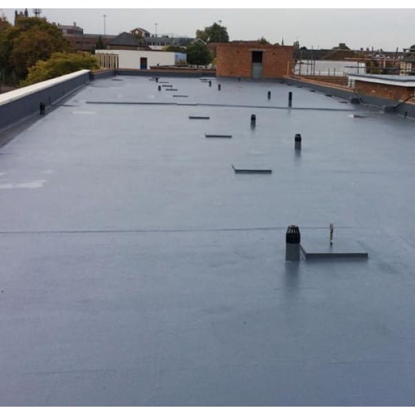 Flat gray roof with vents featured in Ultraflex Roofing Kit 3 for 60m2 cover