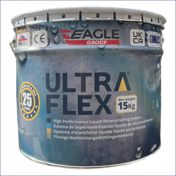 ULTRAFLEX® is cold-applied, single-component, moisture-reactive, polyurethane liquid membrane that forms a continuous waterproof membrane that is perfect for waterproofing roofs. For new constructions and restoration work.
