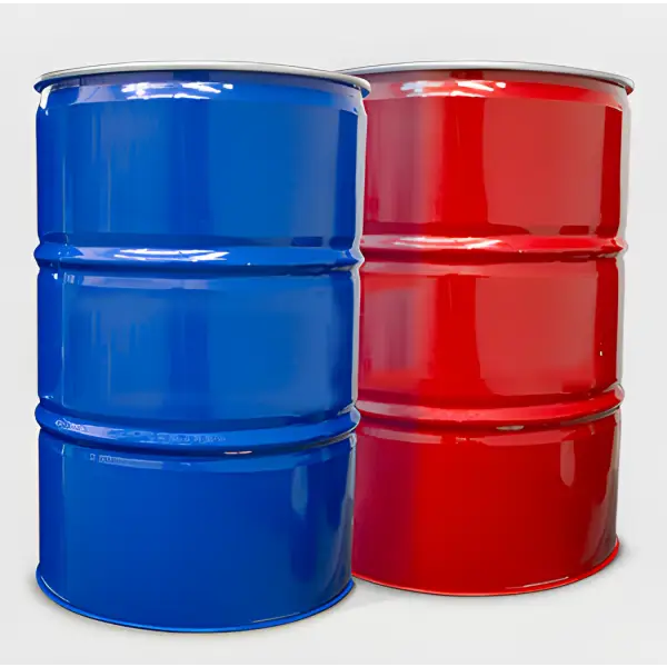 Two metal drums, one blue and one red, for Ultraflex Pro HP Pure Polyurea