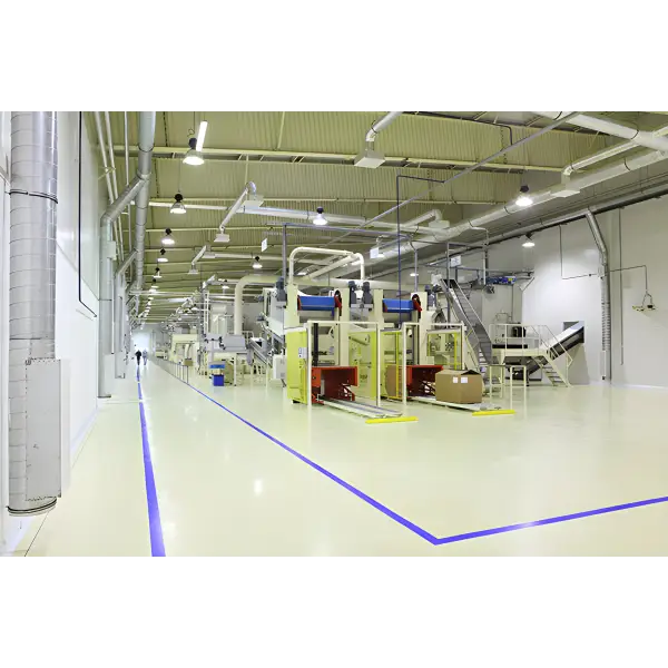 Industrial manufacturing equipment in a production line with VIP QuickFloor Flooring System