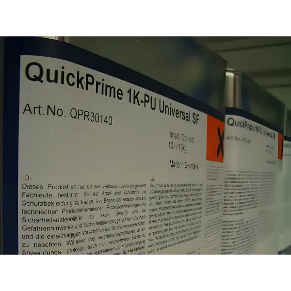 QuickPrime 1K-PU Universal SF product label in German for VIP QuickPrime 1K PU Primer