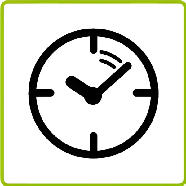 Clock with curved lines design featured in WD FLEX R Omnifill product display