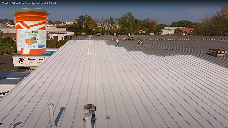 Winkler ONE Airless Spray Applied to Metal Roof