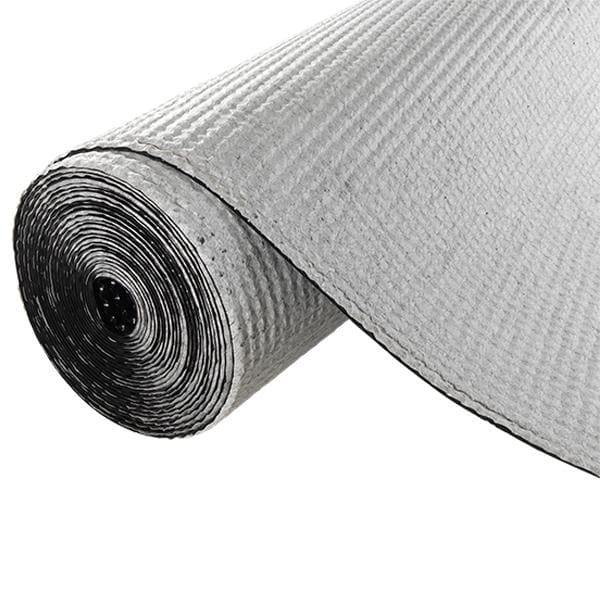 Roll of reflective metallic insulation in Wykamol CM20 Geotextile Membrane 2m x 10m