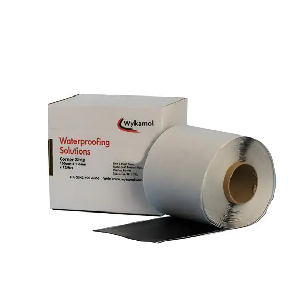 Wykamol Corner Strip Tape 150mm roll with product box for waterproofing applications