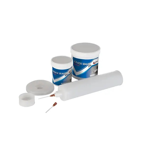 Wykamol Crack Sealer Plus kit with sealant containers, applicator roll, and brush