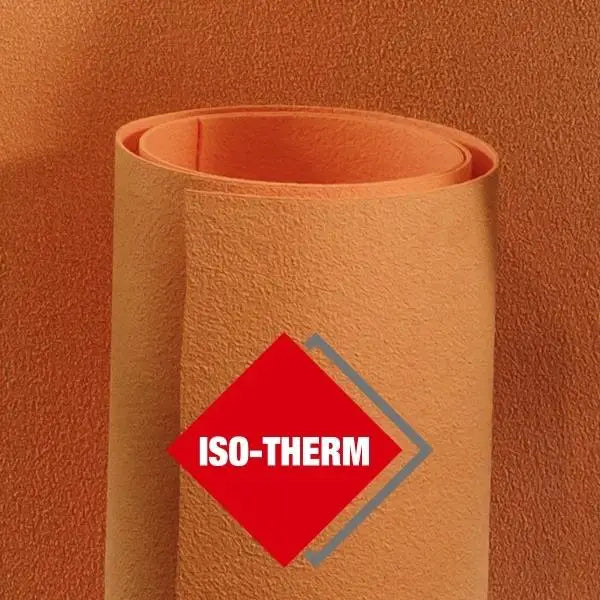 Orange rolled insulation material featuring the ISO-THERM logo for Wykamol Isotherm