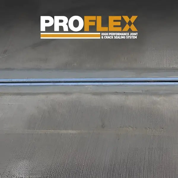 ProFlex logo in white and yellow on dark surface for Wykamol Joint & Crack Sealing System