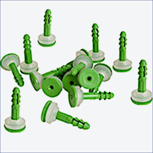 Wykamol Green Surefix Brick Plug Fixings with Seals 10mm x 60mm (200 Units)